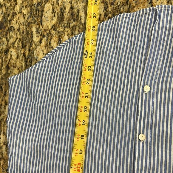 Lilly Pulitzer Striped Cotton Sea View Button Down Top With Pockets Size M - Picture 11 of 11